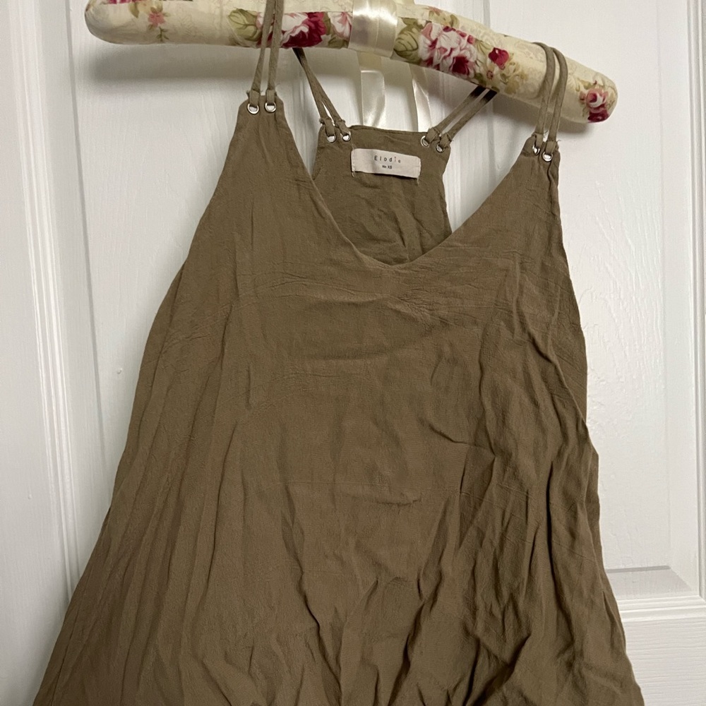 Army green tank top by Elodie